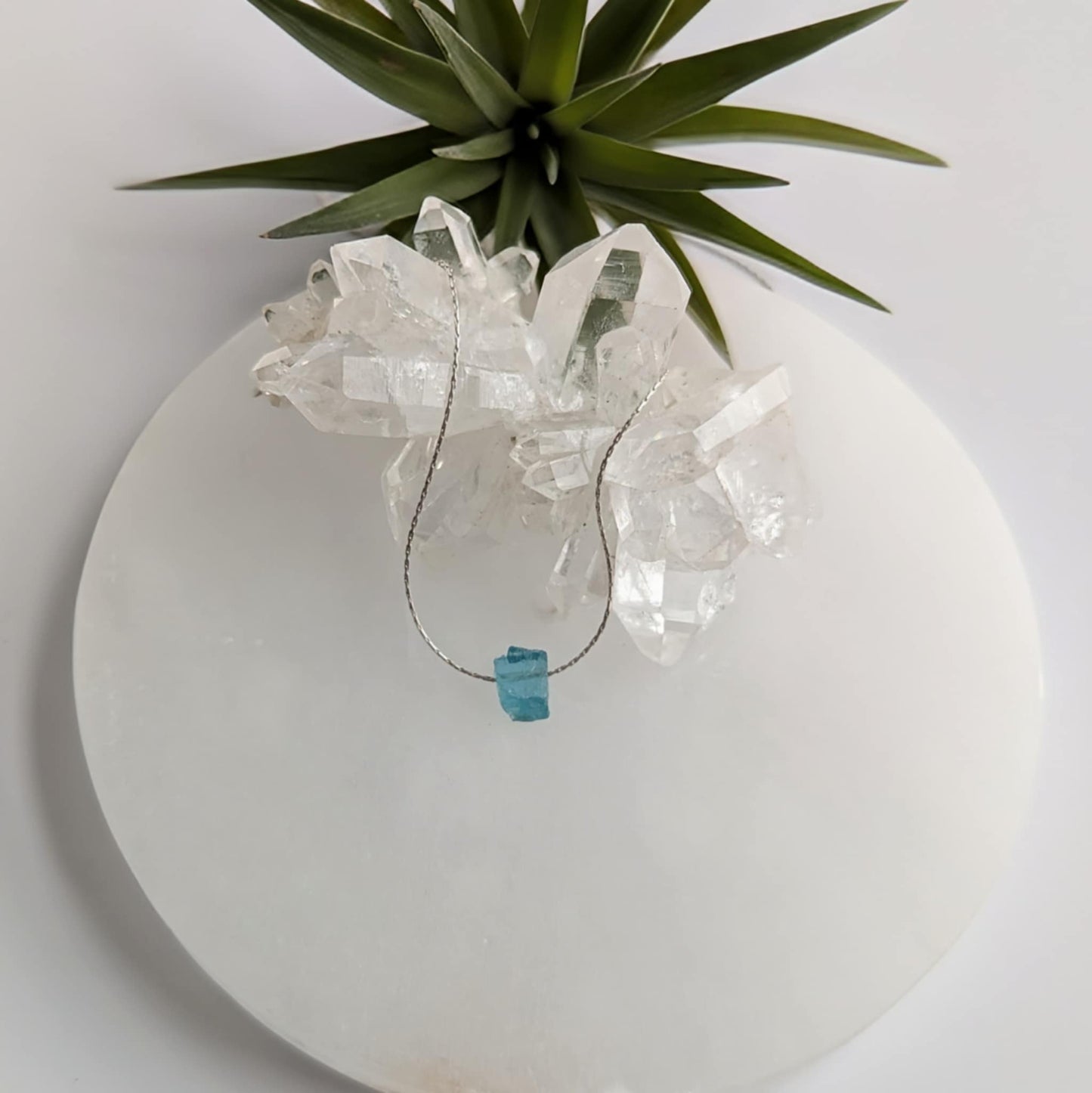 Raw Motivation Blue Apatite Necklace