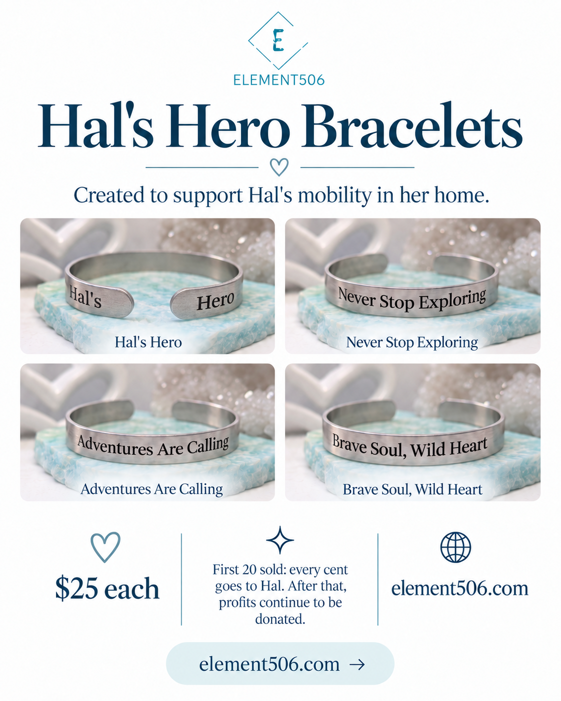 Hal’s Hero Bracelets — Supporting Hal’s Mobility at Home